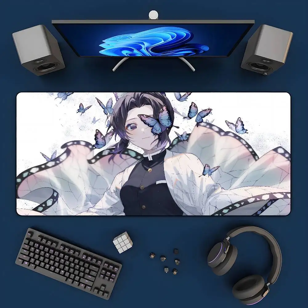Demon Slayer Hashira Anime Gaming Mouse Pad Large Rubber Keyboard Desk Mat With 2MM Stitched Edge Design