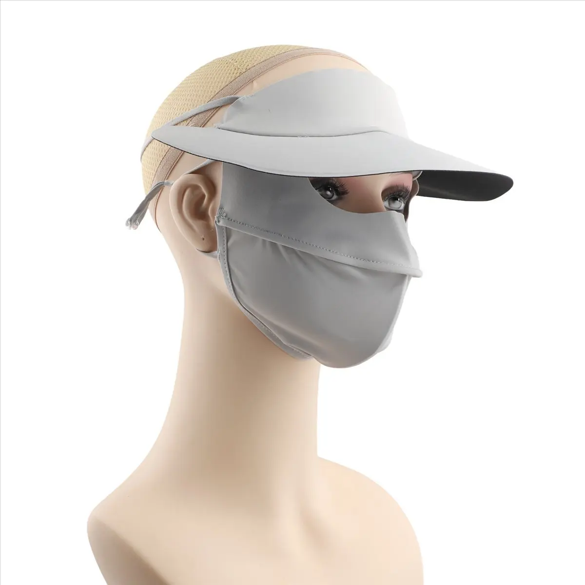 

Спортивный серый ветрозащитный шарф-маска для шеи для велоспорта, летняя защита от солнца, из ледяного шелка