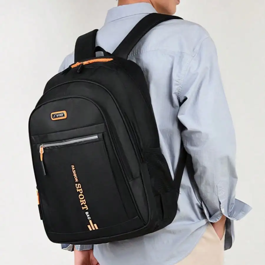 حقيبة ظهر مضادة للسرقة ذات سعة كبيرة للجنسين - تناسب كمبيوتر محمول مقاس 14 بوصة، للمدرسة/العمل/السفر (أسود) #5
