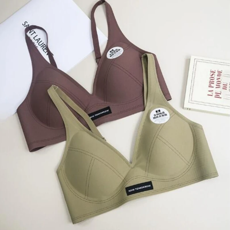 

Thin Breathable Bra Hollow Seamless Women's Bra Small Chest Gathering Traceless Sexy Brassier Comfortable Daily Lingerie