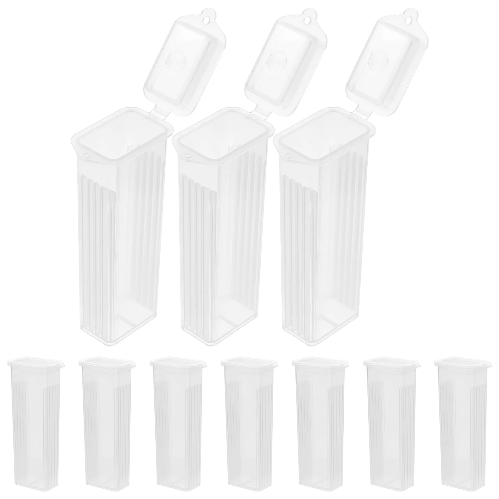

10Pcs Slide Cases PP Material Slide Storage Box with Snaps Easy Remove for Pathological Slides Microscope Holder