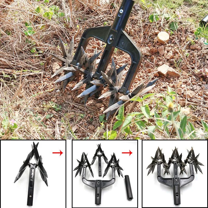 New Household Soil Turning Tool Lawn Loosening Blade Garden Loosening Aerator Rotary Tiller Loosening Tool