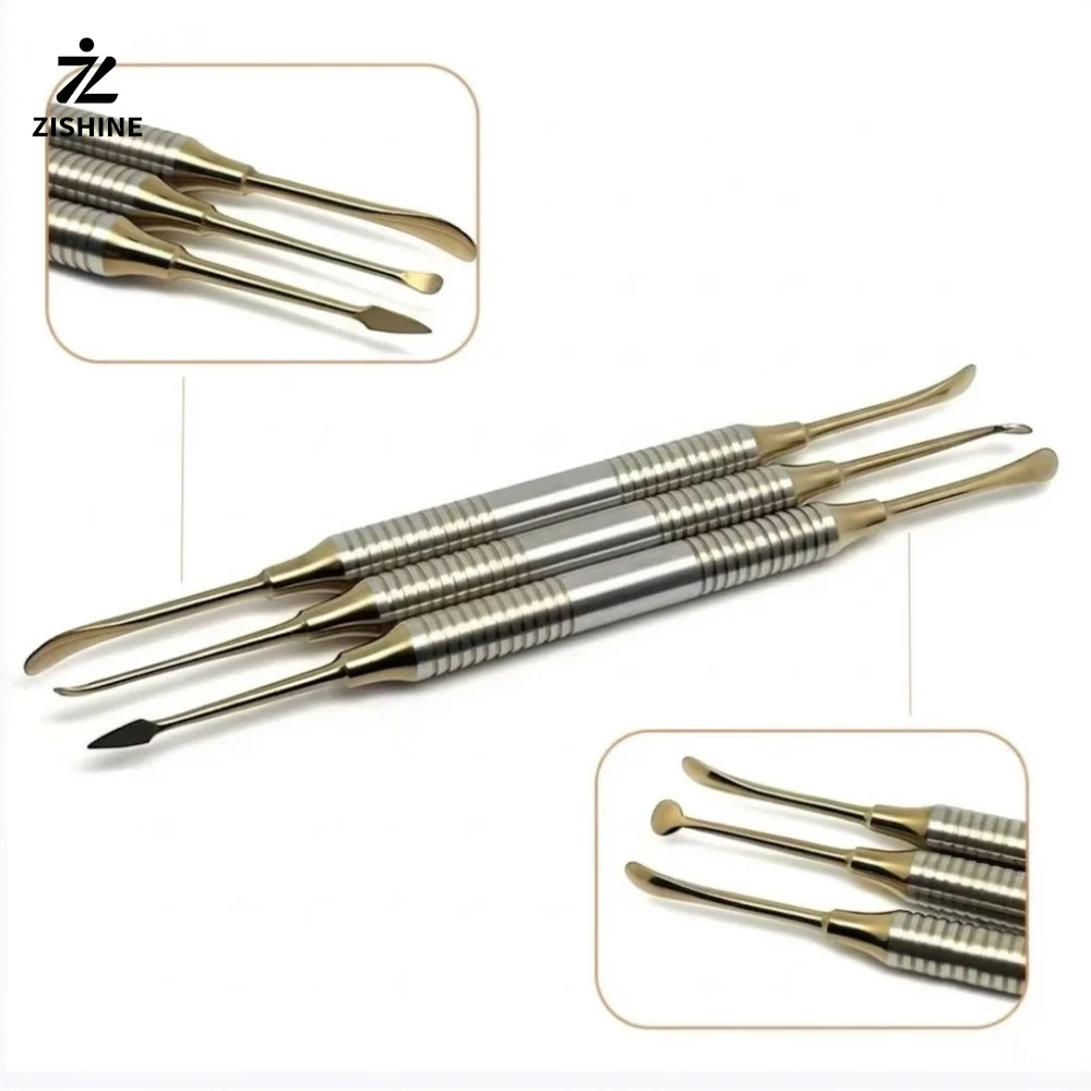 Dental Periosteal Elevator Dual Ended Bone Membrane Separator 1Pc 3Pcs Set Dentistry Surgical Oral Implantology Instruments