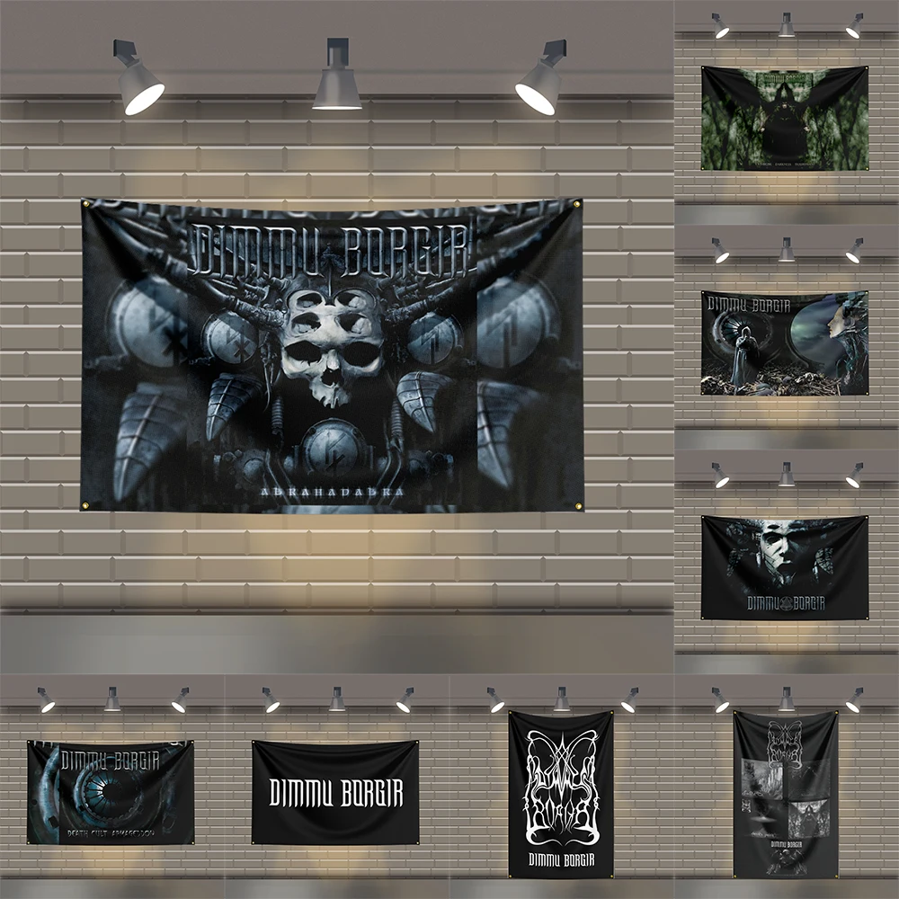 

3x5 Ft D-Dimmu-Borgirs Heavy Metal Band Flag Rock Music Wall Banner for Bedroom Studio Bar Concert Outdoor Decor