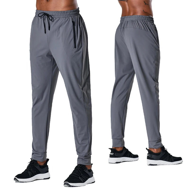 Sports Pants Men Running Gym Training Long  Elastic Jogging Trousers Fitness Outdoor Fashion Workout Zipper Pocket Pants