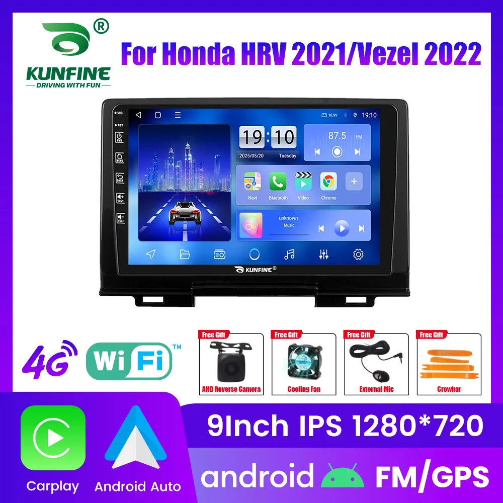 

Автомобильное радио Android для Honda Hrv 2021, Vezel 2022, GPS-навигация, мультимедийный видеоплеер, Carplay, Android, авто стерео