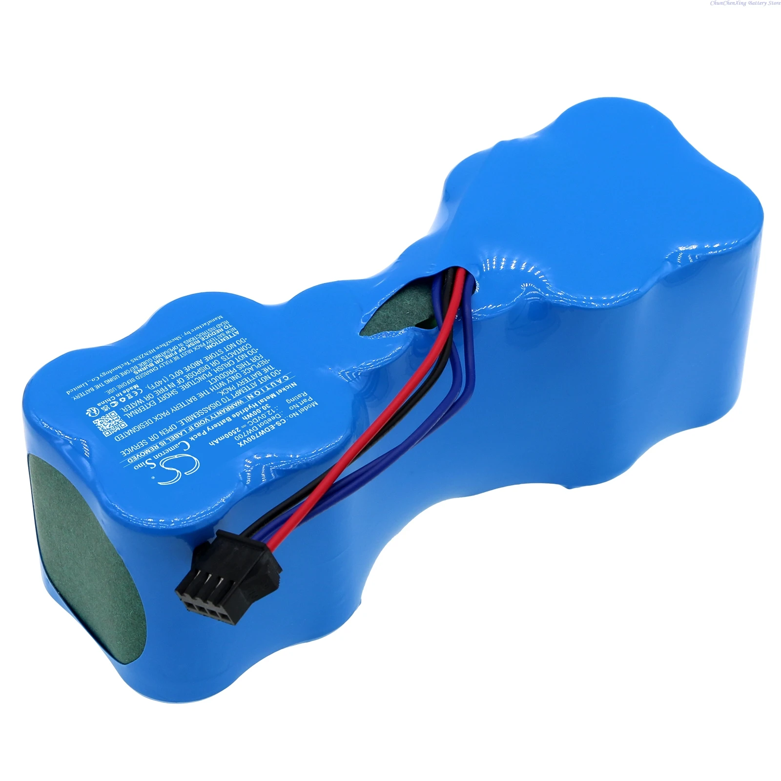 H-SC3000P de batterie CS 12.0V 2500mAh, 10001534,210-1620-0016 pour Ecovacs Deebot DW700,DW700-WR,DW701,DS620,DC78,300,D300, Chr78 + TOadvocate