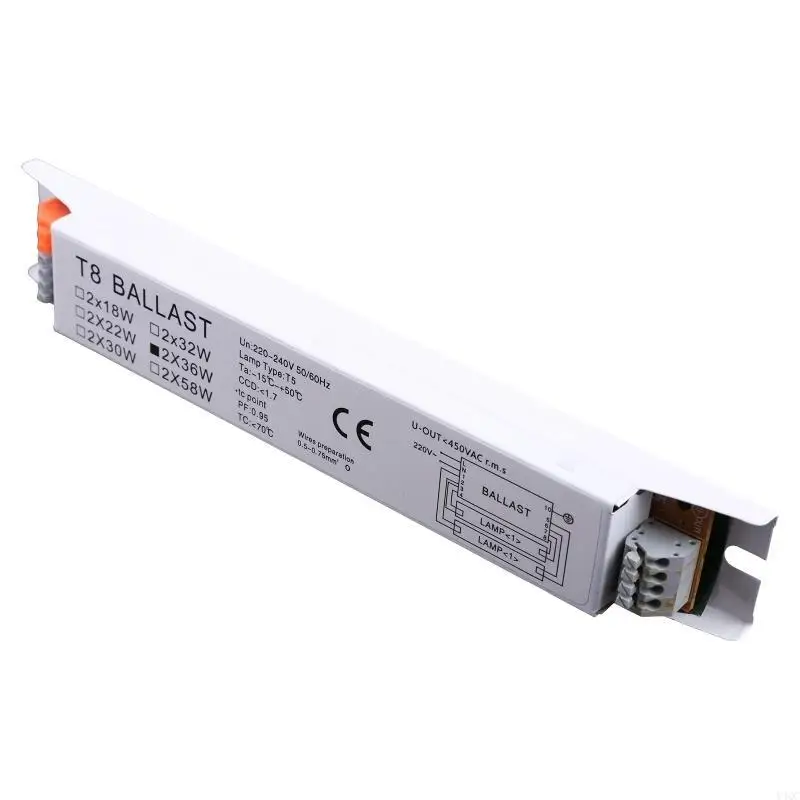 1pc T8 2x36W الصابورة الإلكترونية لمصباح الجراثيم للأشعة فوق البنفسجية ، مصباح الفلورسنت Y4QC