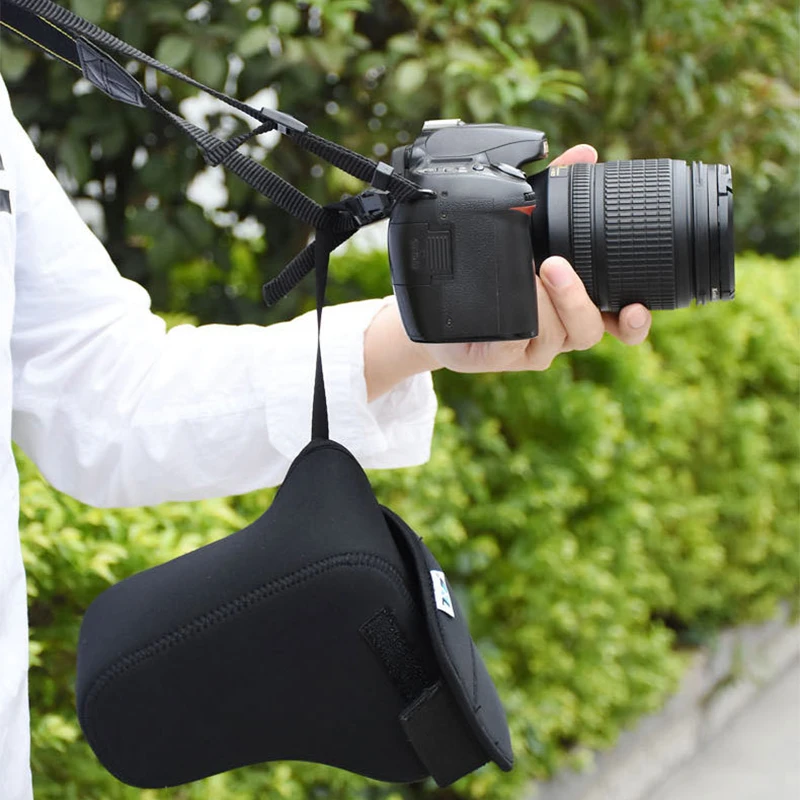 Camera inner bag protective sleeve, neoprene material lined with polyester fabric, breathable shockproof splash waterproof view 5