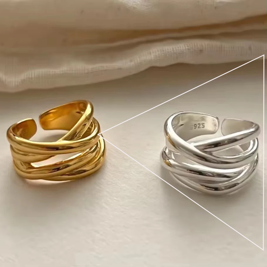 Women's 925 Sterling Silver Flower Shell Geometric Ring