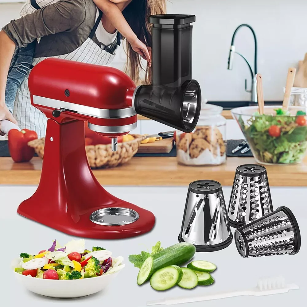 Slicer Shredder Chopper Attachments Cheese Grater Accessories for KitchenAid Stand Mixer