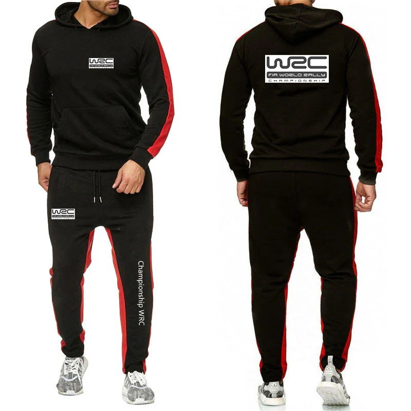 2023 Men New World Rally Championship WRC Autumn Casual Hoodies Sweatpant Sets Harajuku Jacket Sports Hop Hip Gradient Suit