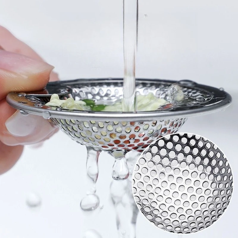 1pc Stainless Steel Strainer Rooftop Floor Drain Outdoor Sink Anti-blocking Mesh Cover Kitchen Dishwashing Bowl Wash Basin view 3