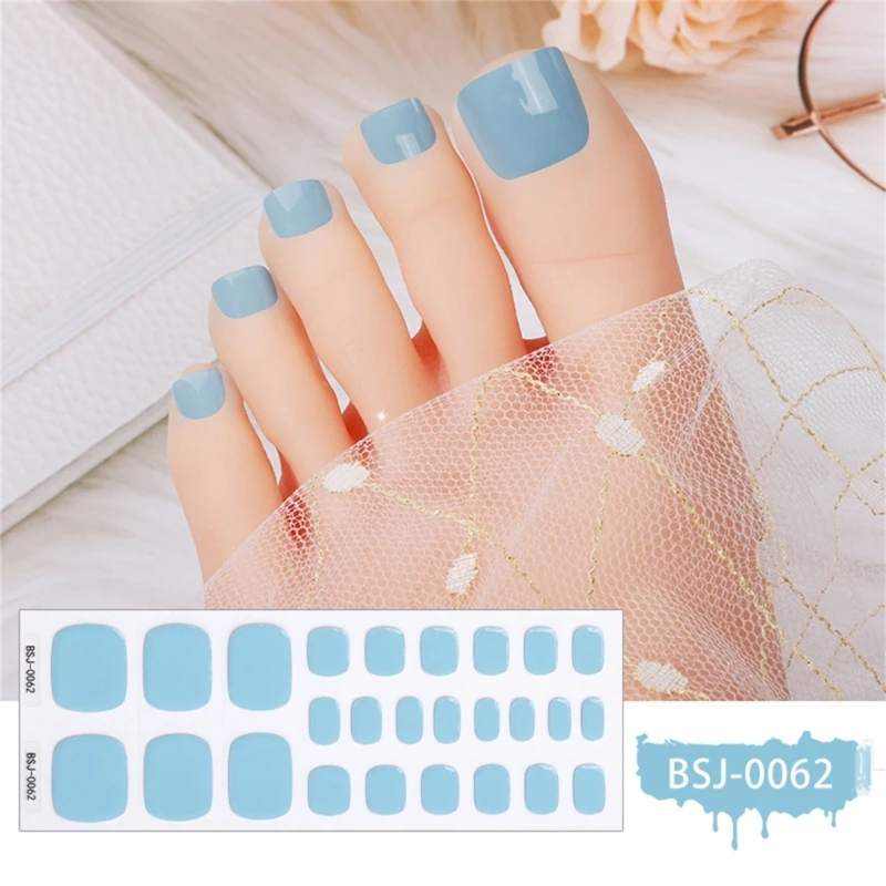 Gel ongles enveloppes ongles patchs ongles semi-durcis UV orteil ongles autocollants Art