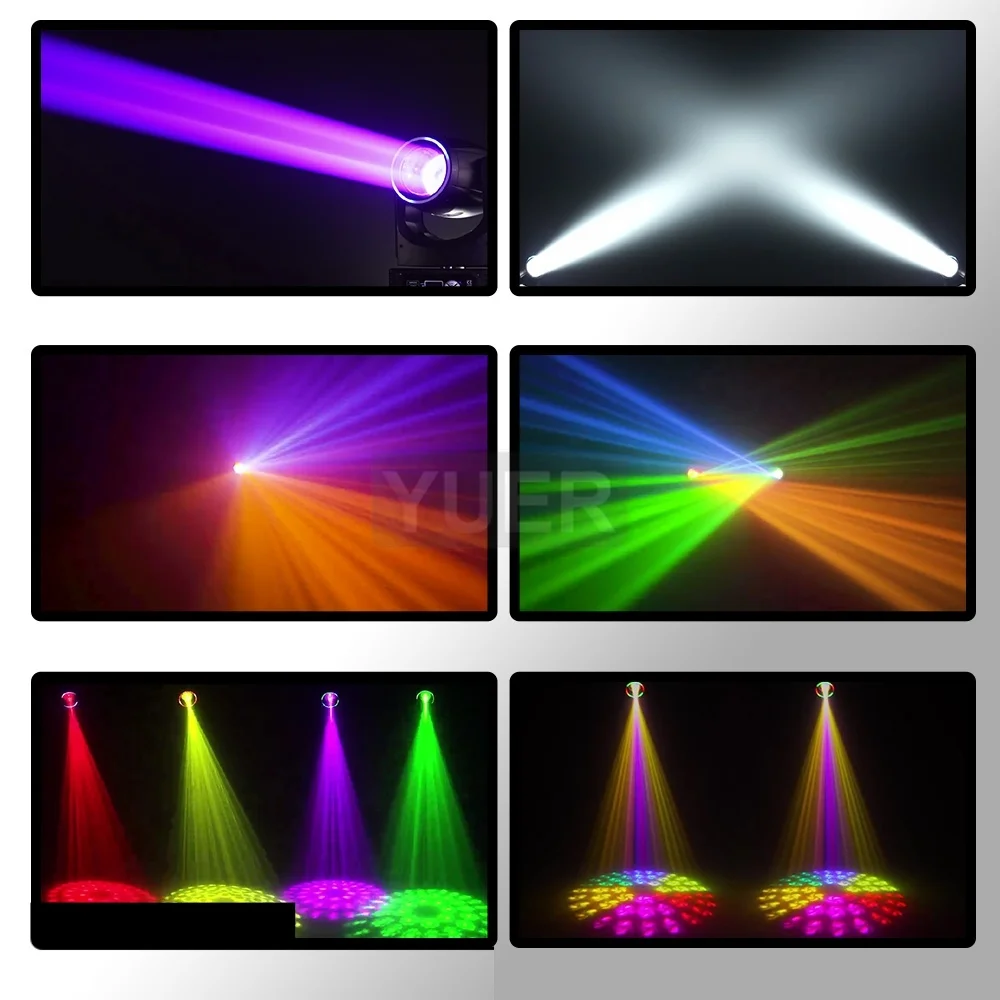 YUER NEW Mini Bulb Beam 230W 7R Moving Head Lighting With Ring For DJ Disco Projetor Projector Light With DMX Home Party