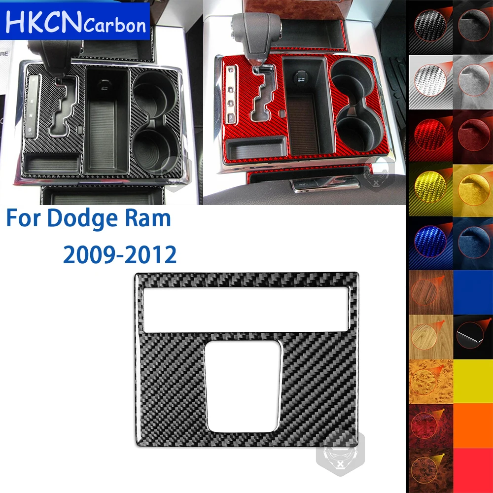 

For Dodge Ram 1500 2009 2010 2011 2012 Accessories Carbon Fiber Car Interior Rear control panel Trim Sticker