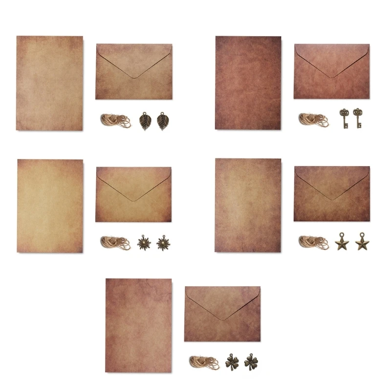 

10 Sets Invitation Note Paper Envelopes for Cards Letter Envelope Letter Paper Vintage Postcards Kraft Wrapping Paper