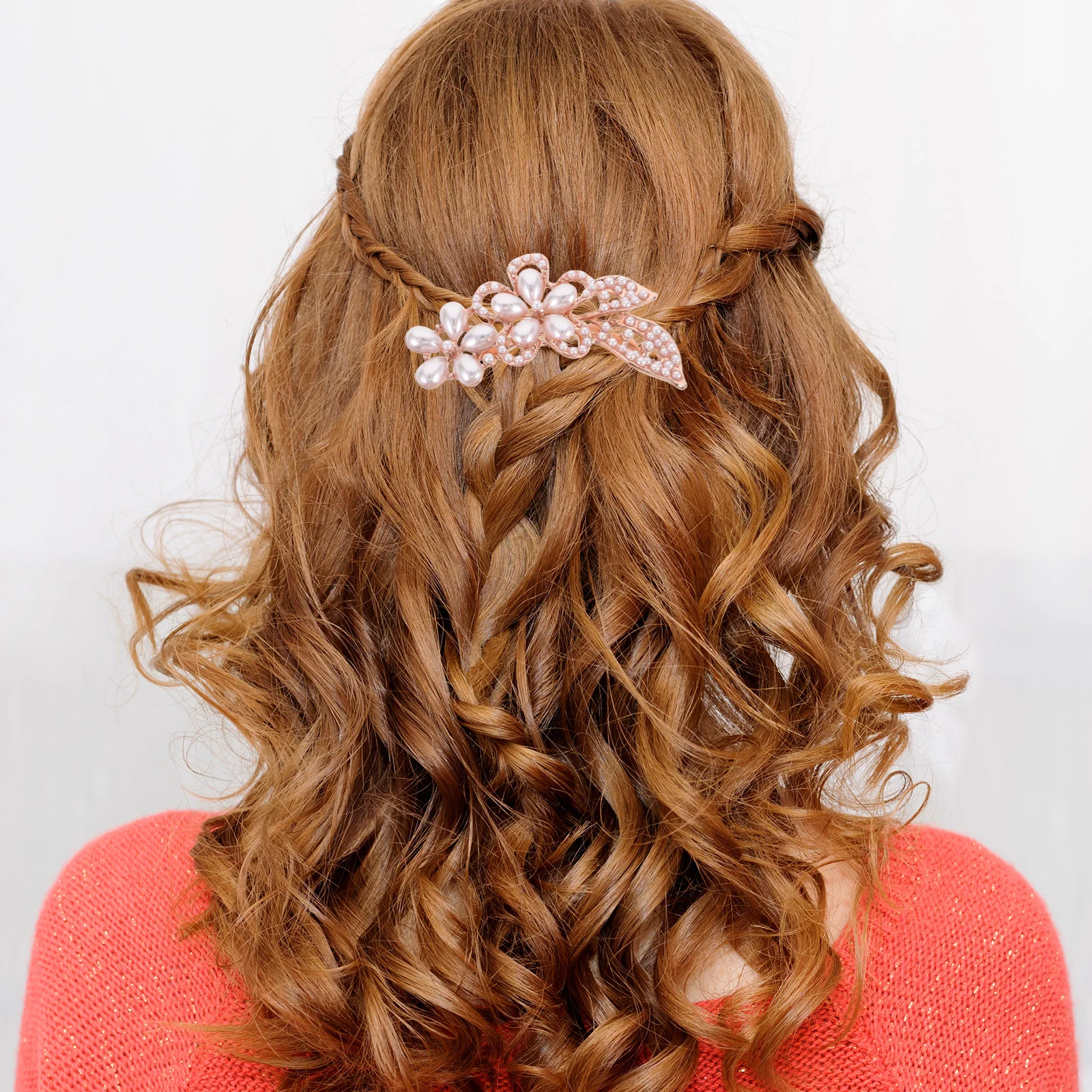 

Imitation Pearl Hair Combs For Women Bridal Wedding Hair Pieces Styling Comb Fine Alloy Craft Elegant Side Ornament Bridal