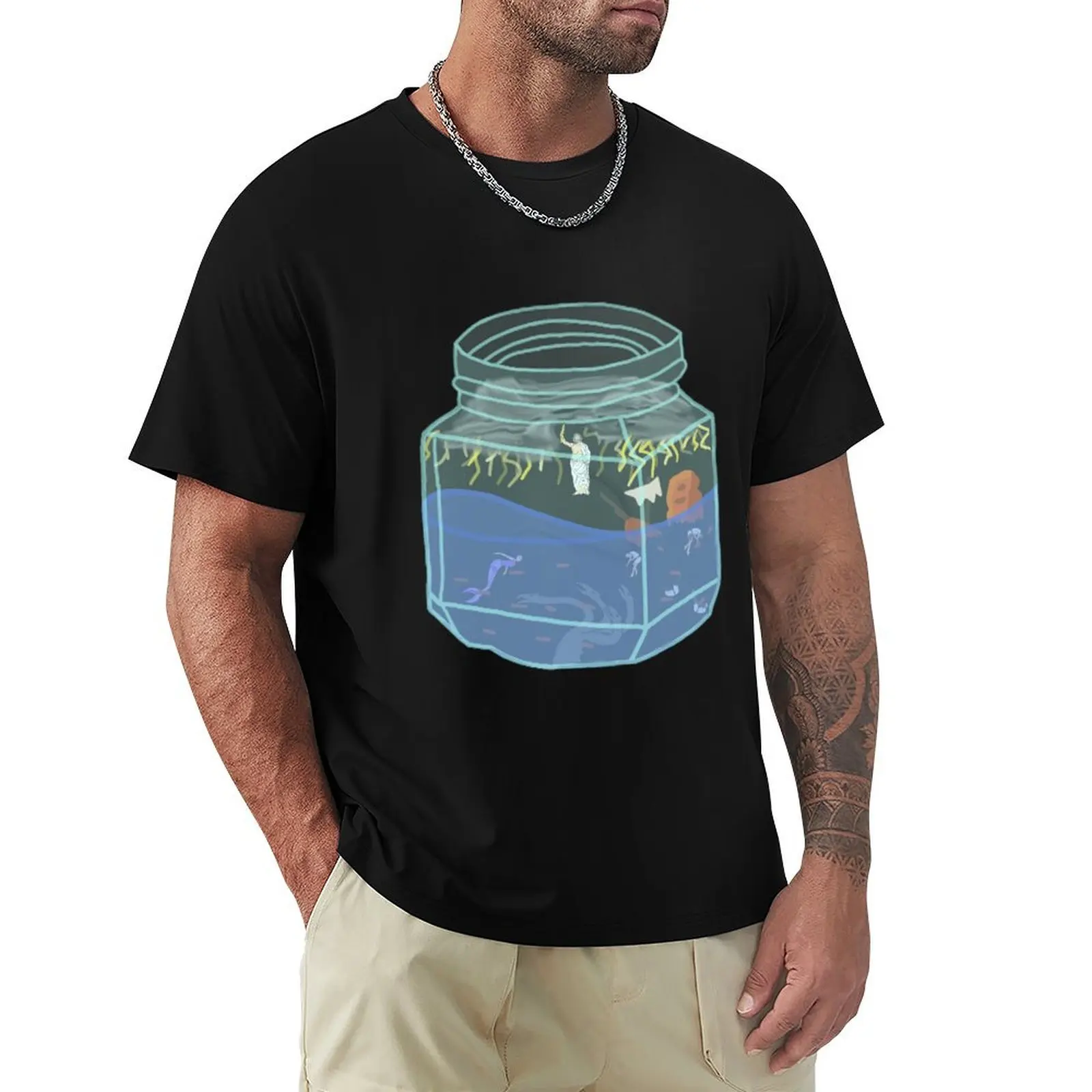 

Thunder saga in a bottle (Greek mythology) Epic the musical T-Shirt summer tops Funny t-shirts Man t-shirt men graphic t shirts