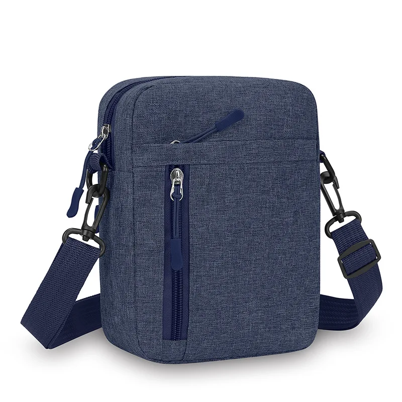 حقيبة كتف كاجوال للرجال، حقيبة ساعي عصرية مضادة للرش من النايلون، حقيبة هاتف محمول خفيفة وبسيطة للسفر في الأعمال