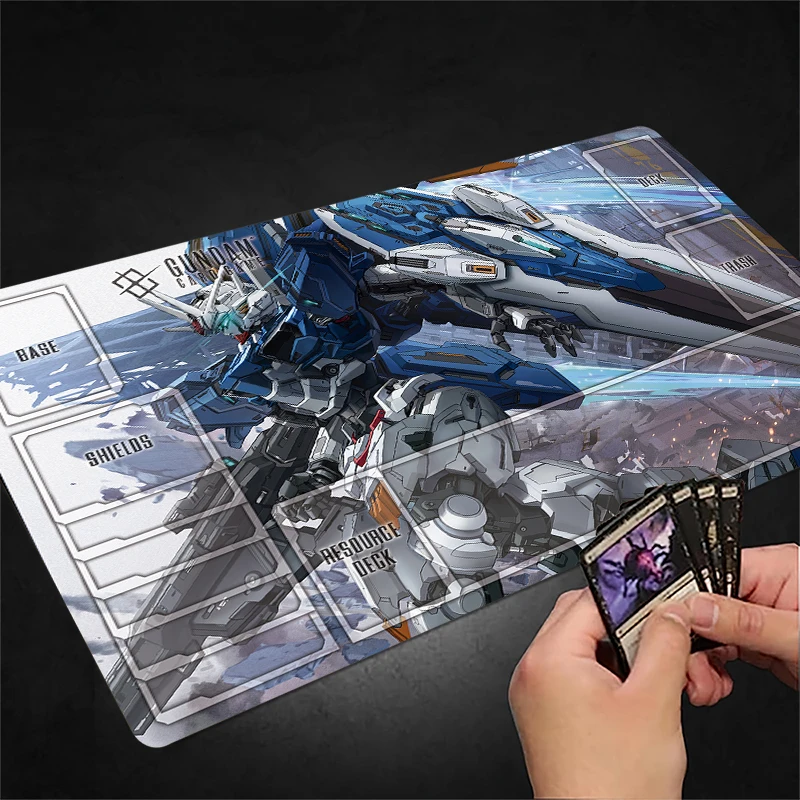 Mata do gry w karty GUNDAM, antypoślizgowa podkładka do gier planszowych, duża mata na stół do TCG, mata pod mysz z motywem anime, mata na biurko, akcesorium do podkładki pod mysz. — zdjęcie produktu 4