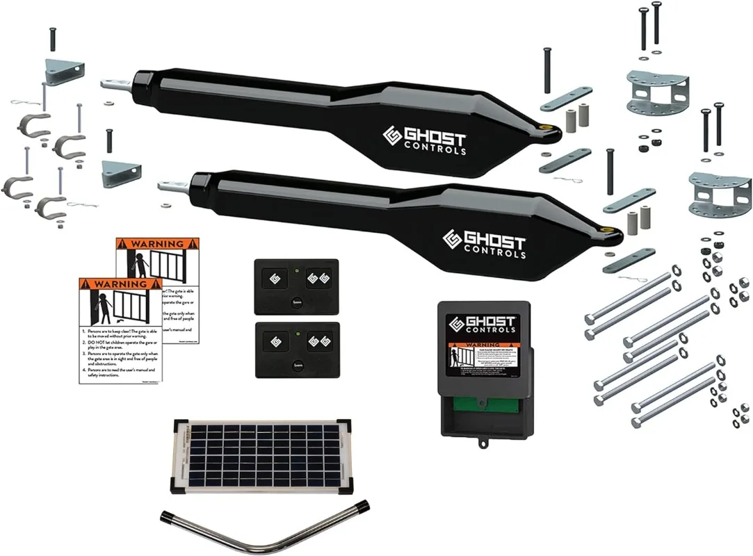 Heavy-Duty Solar Automatic Gate Opener Kit for Driveway Swing Gates with Long-Range Solar Gate Opener Remote - Model TDS2XP