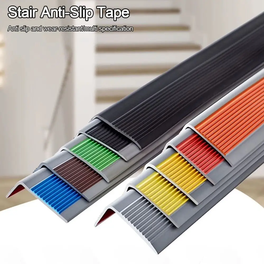New Self-adhesive Stair Anti-Slip Tape L-Shaped Waterproof Non-Slip Protector Strips PVC Step Edge Protector Indoor And Outdoor