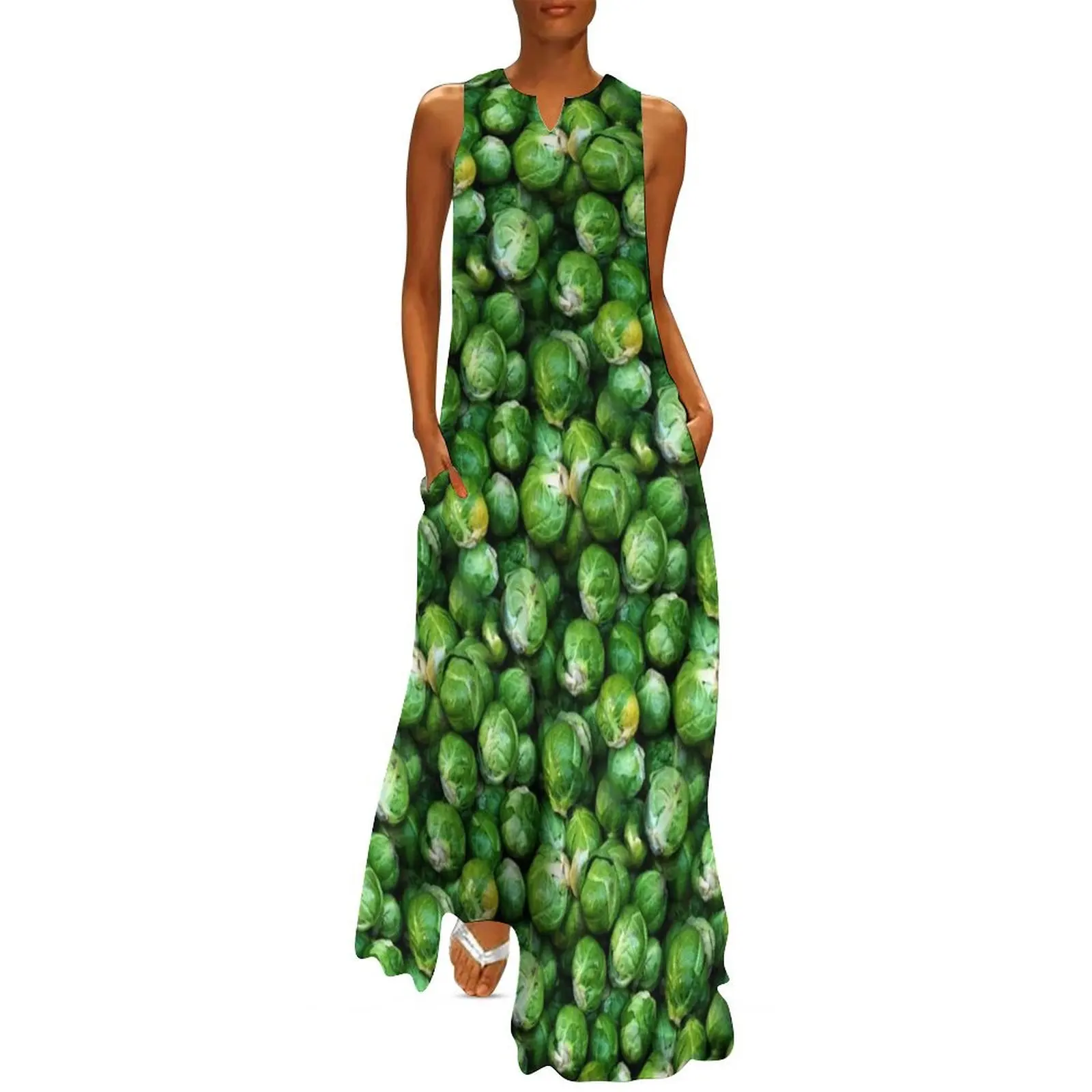 Sprouts Forever (pattern) Long Dress women's clothing summer 2025 novelties Dresses summer dress party dresses woman