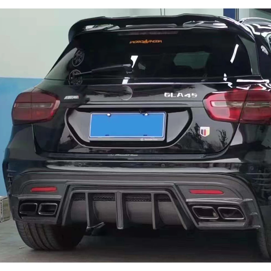 For Mercedes Benz GLA Class X156 GLA260 GLA45 Carbon Fiber Back lip Diffuser Car Rear Bumper Diffuser Rear Splitters Spoiler
