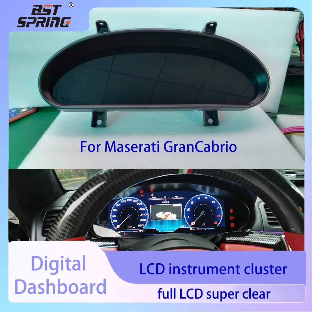 

Автомобильный цифровой кластерный виртуальный кабин для Maserati GranCabrio, приборная панель, измеритель экрана, спидометр
