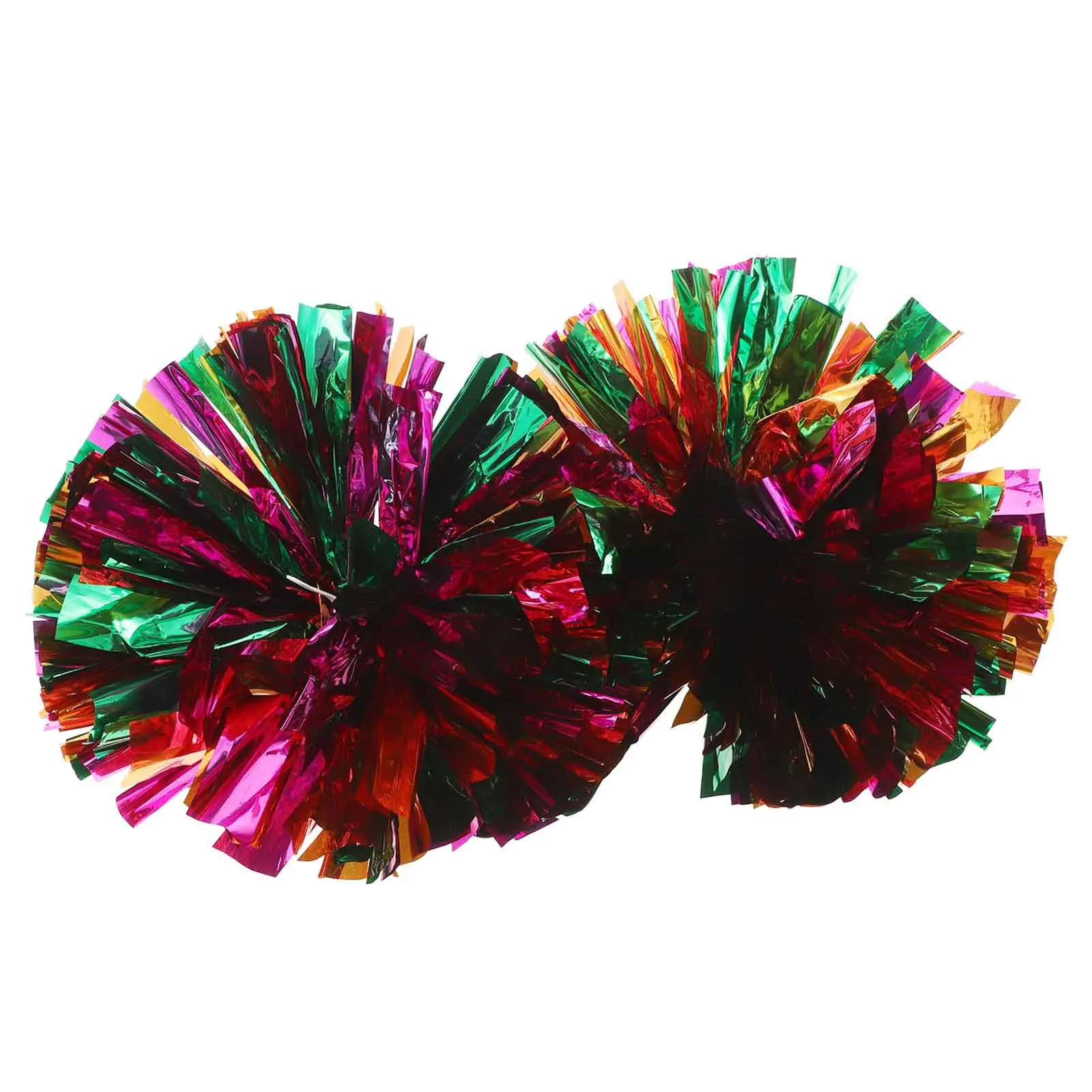 

2pcs Dance Ball Lightweight Metallic Pom Poms for Performance Cheer Team Sports Event Cheer Poms Event Props