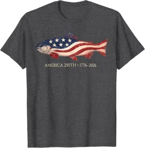 250 America Years 1776 2026 Fishing USA Flag 250th Birthday T-Shirt Y2k Fisherman Outdoor Clothes Novelty Anniversary Gift Tee – Detail 8