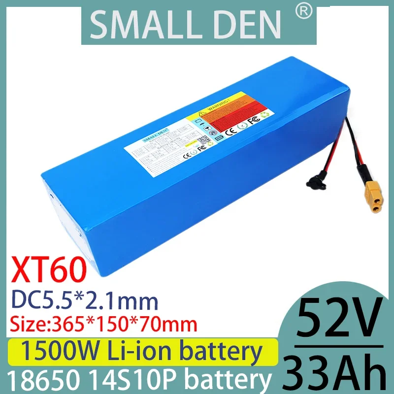 18650 new 52V 33ahA Lifepo4 battery pack solar toy car rechargeable battery+58.8V 2A 3A 5A charger high-performance BMS