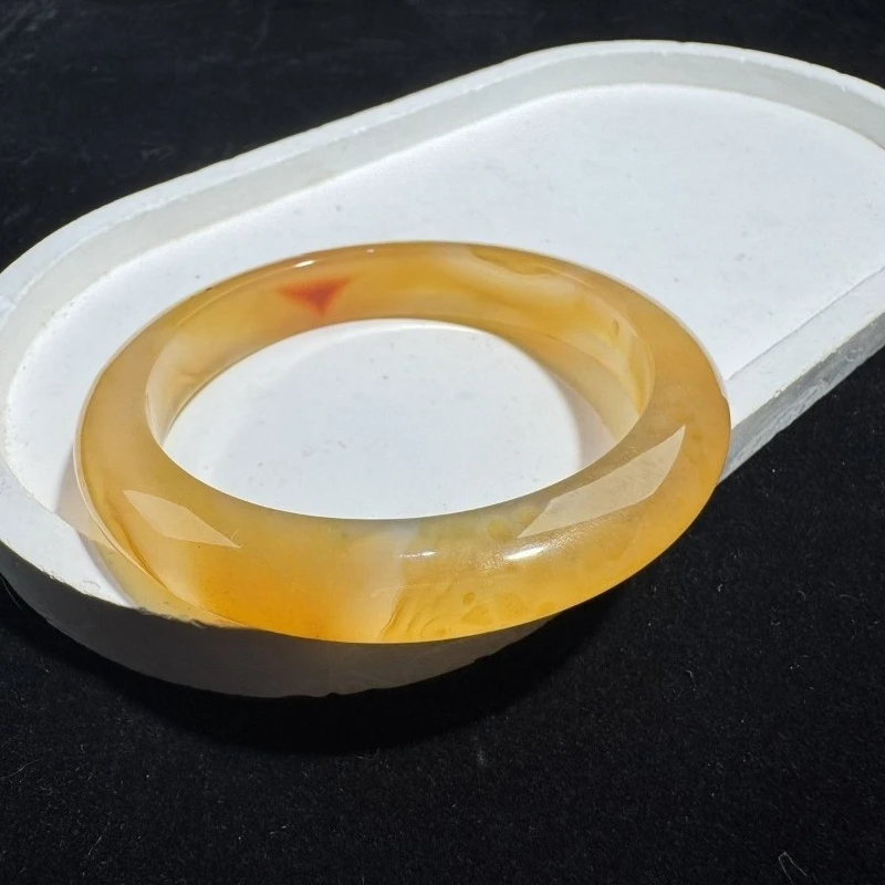 Natural High Ice Light Yellow Agate Bracelet