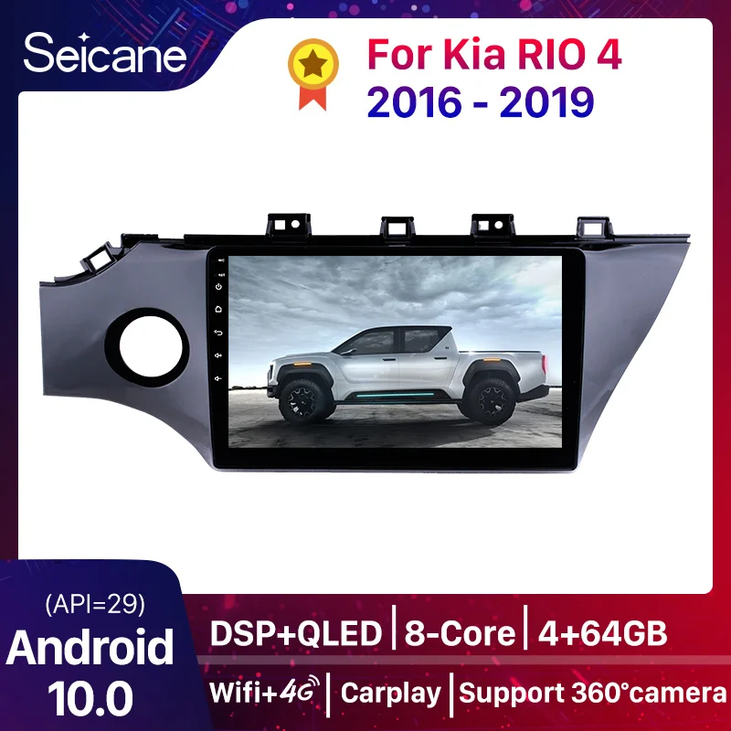 

Seicane Android 10.0 2GB RAM 32GB ROM For Kia RIO 4 X-Line 2016 - 2019 Car Radio Multimedia Video Player Navigation GPS DSP