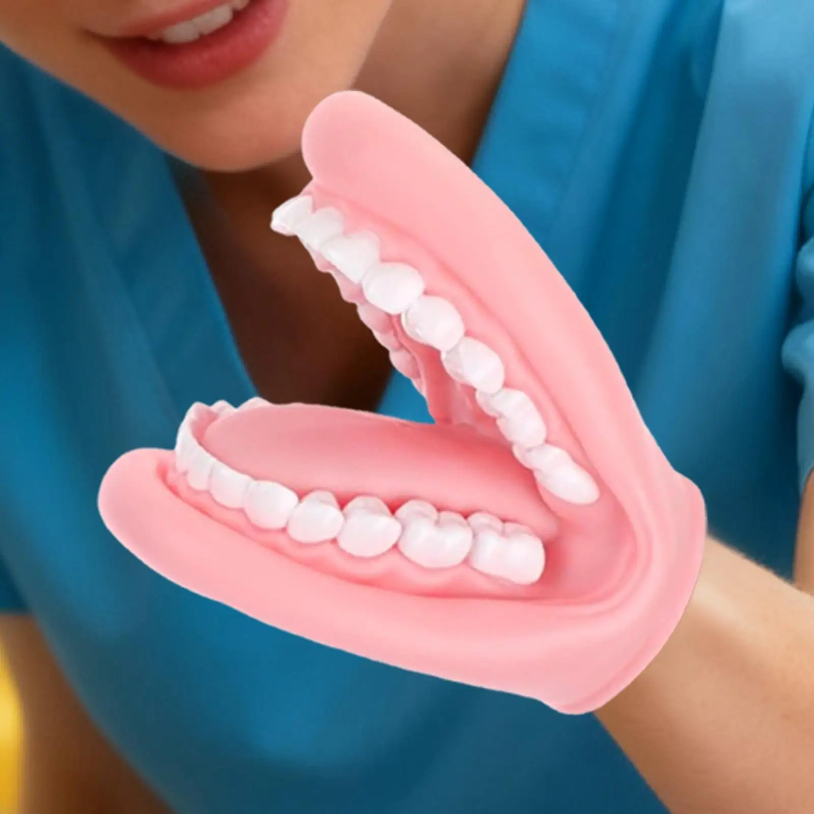 أطفال دمى اليد البلاستيكية المنقولة نموذج طب الأسنان لعبة تعليمية دمية الاصبع للأطفال المنزل السفر مدرسة رياض الأطفال