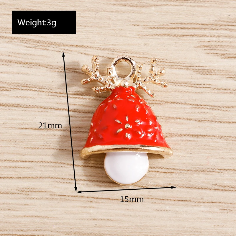 Tusember 20 Stück Niedliche Weihnachtsanhänger Weihnachtsmütze Glocke Socke Hirsch Weihnachtsmann Anhänger für Schmuckherstellung Ohrringe Halskette – Detail 31