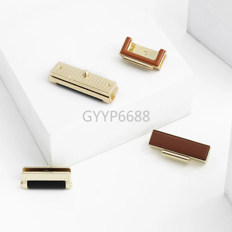 2/5/20Sets Round/Square/Rectangle Metal Magnetic Button Locks For Handbag Shoulder Bags Turn Twist Lock Clasp Buckle Accessories