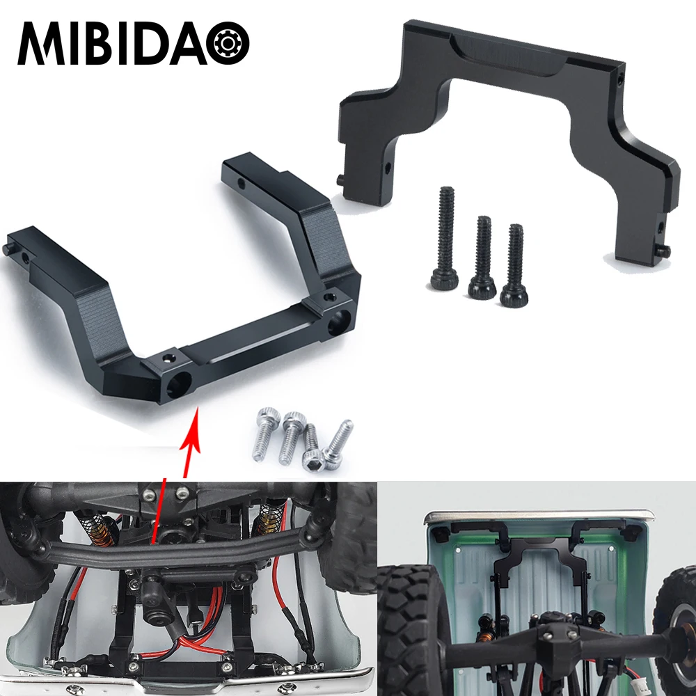 MIBIDAO Metal Alloy Front/Rear Mounting Brackets for Axial SCX24 Chevrolet Wrangler Gladiator Bronco 1/24 RC Crawler Car Model