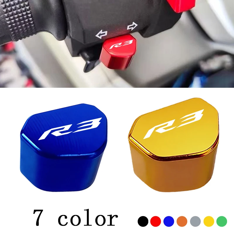 For Yamaha YZFR3 YZF R3 YZF-R3 Accessories CNC Aluminum Motorcycle Switch Button Turn Signal Switch Key Cap