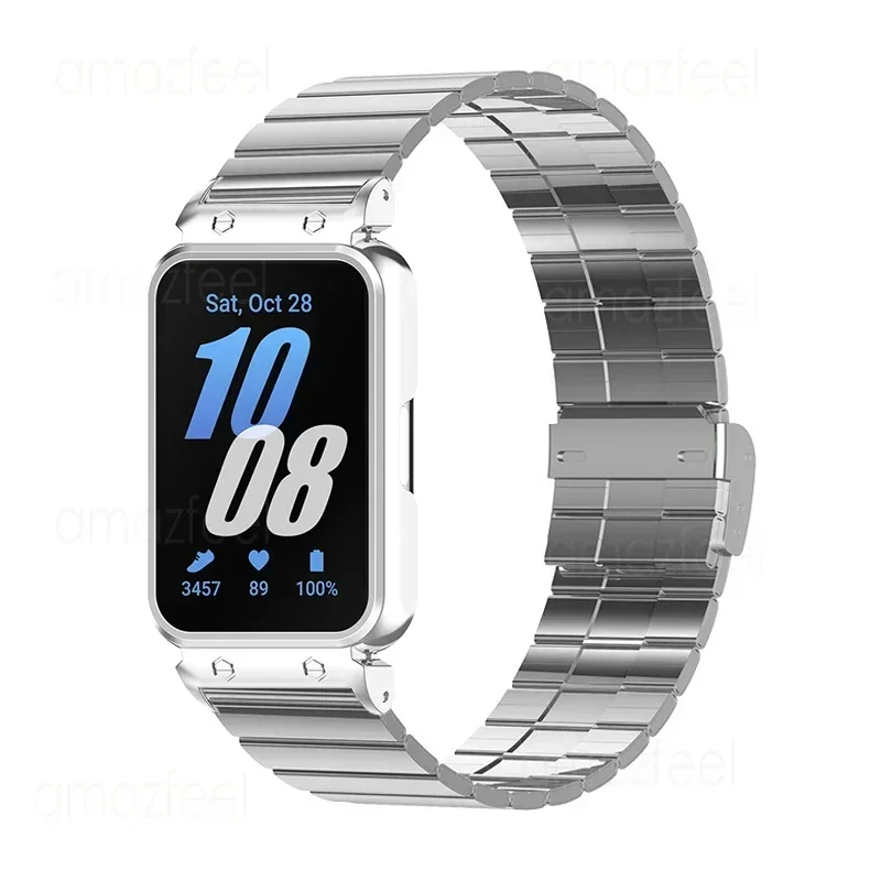 Metal Strap Case Protector For Samsung Galaxy Fit 3 Watchband For samsung galaxy fit 3 Wristband Cover For Galaxy Fit3 Bracelet
