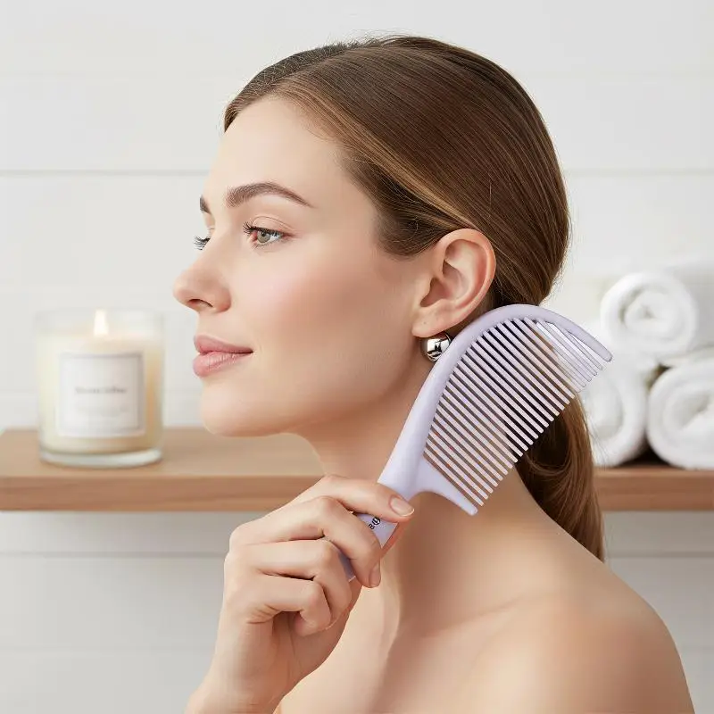 Roller Ball Scalp Massage Hair Comb Anti-static Detangling Hairbrush for Wet Dry Curly Wavy Long Hair