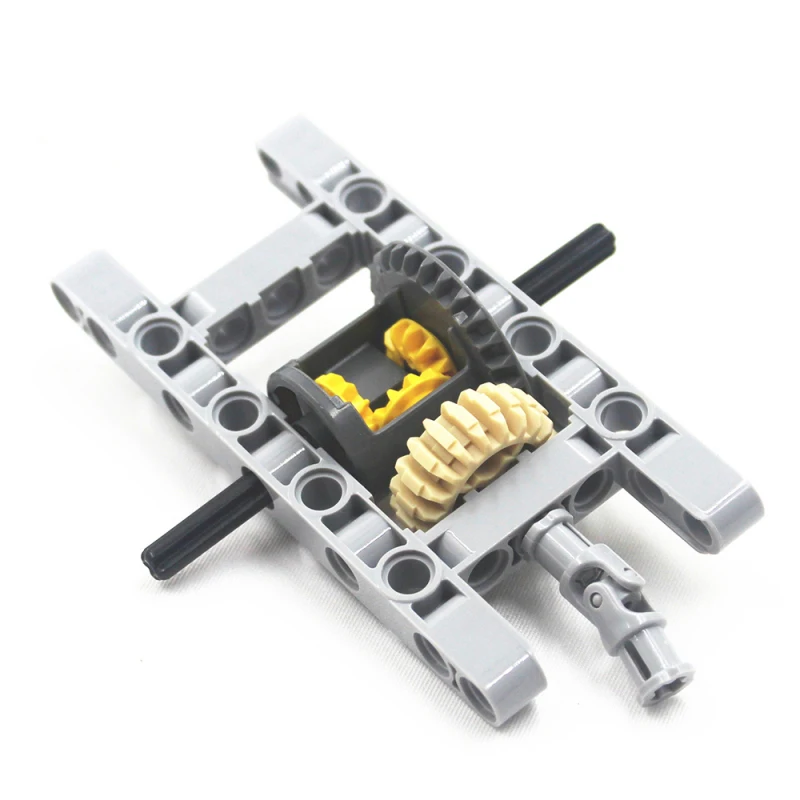 MOC Differential Gears Building Blocks Suspension H Beam Set Rear-drive Differential Assembly Technical Bricks 62821 Parts Toys