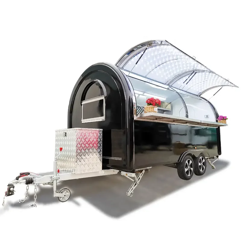 

13ft Pizza Food Truck Trailer Bakery Cart Ice Cream Cake Bubble Tea Coffee Bar Container Mobile Food Trailers Fully Equipped Usa