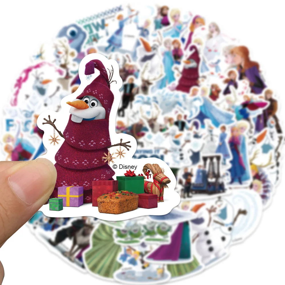 10/30/50PCS Disney Movie Frozen Graffiti Stickers Princess Anna Elsa Cartoon Decal Skateboard Guitar Bike Laptop Sticker Kid Toy