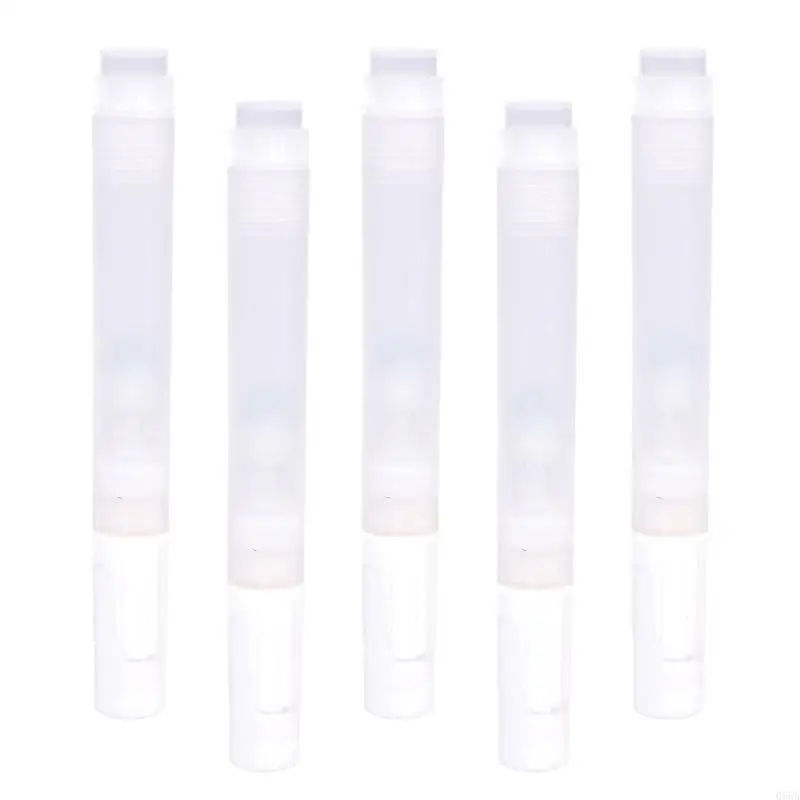 Confezione da 5 pennarelli ricaricabili con punta tonda in nylon da 6,5 ​​mm per artisti, artigiani e appassionati