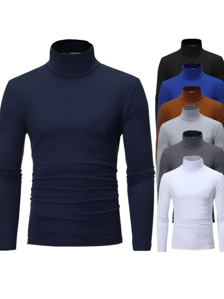 Thermo-Unterwäsche Oberteile für Herren Winterkleidung Thermoshirt Herbst Herren Winter-Strumpfhose Rollkragen Dünnes Slim-Fit Langarm-T-Shirt