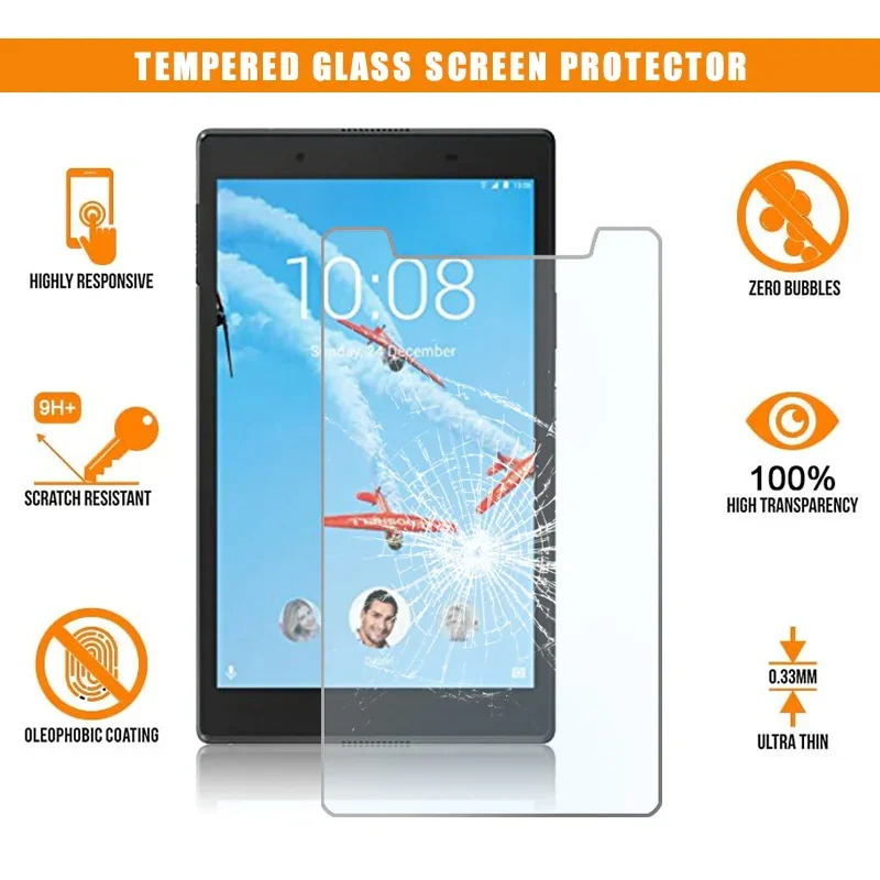 

For Lenovo Tab 8 /Tab E8 Full Tablet Tempered Glass 9H Premium Anti-Scratch Anti-fingerprint HD Clear Film Protector Guard Cover