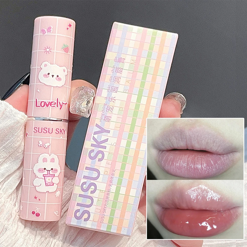 Colored Lip Balm Moisturizing Lip Tint Long Lasting Lipstick Waterproof Lips Stick Cosmetics Make Up for Women Girls Cosmetics