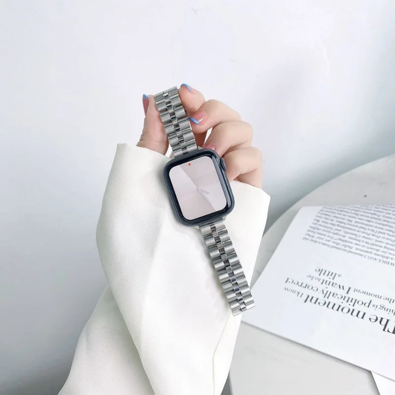 Thin Stainless Steel Bands Compatible with Apple Watch 38mm 40mm 41mm 42mm 44mm 45mm 49mm for Women,Straps for iWatch 8 7 6 5